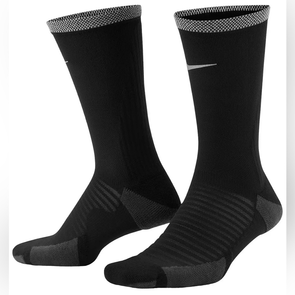Nike Men’s Spark Cushioned Crew Running Socks - CU7200-010 - Size 12-13.5 -NWT